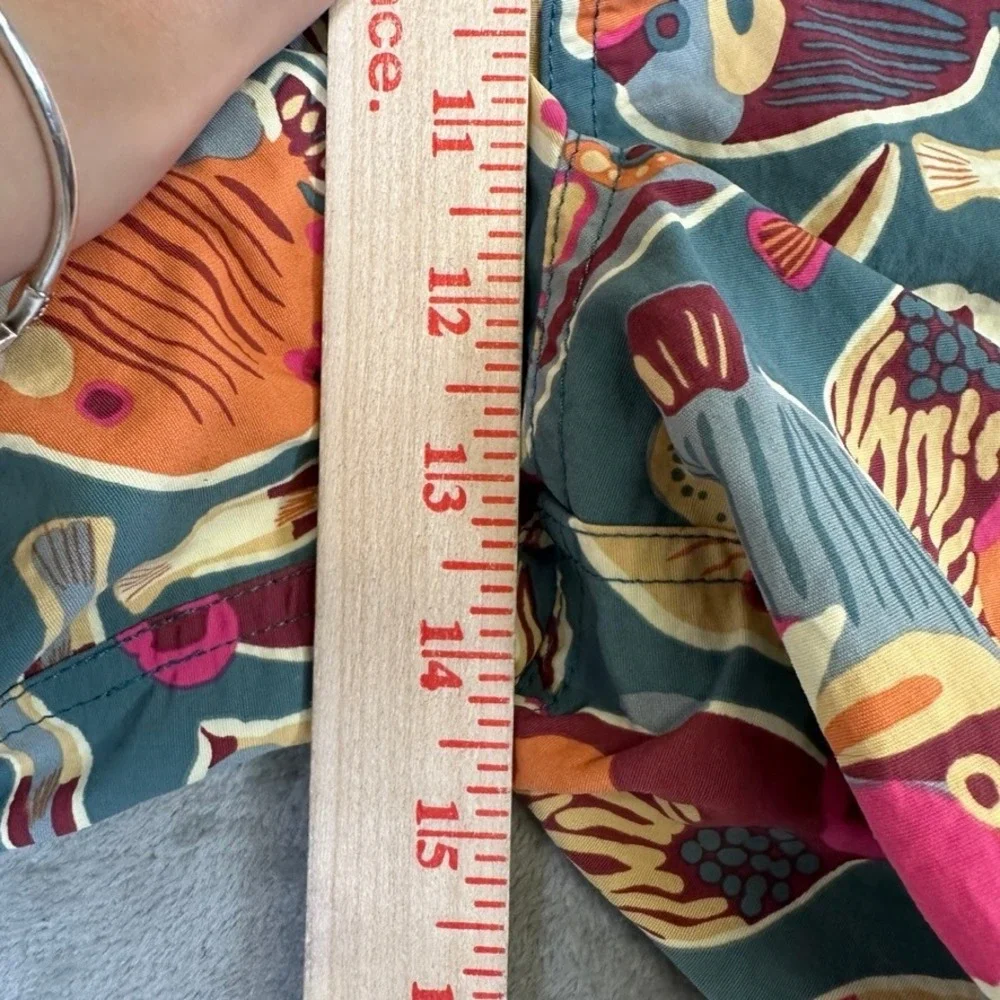 Patagonia Mens Boardshorts 38 Teal Green Tropical Fish Print Swim Trunks 7